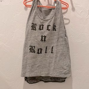 Zadig & Voltaire grey studded ROCK N ROLL tank girls sz 10